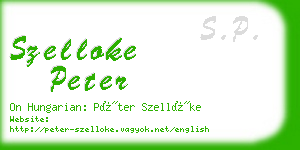 szelloke peter business card